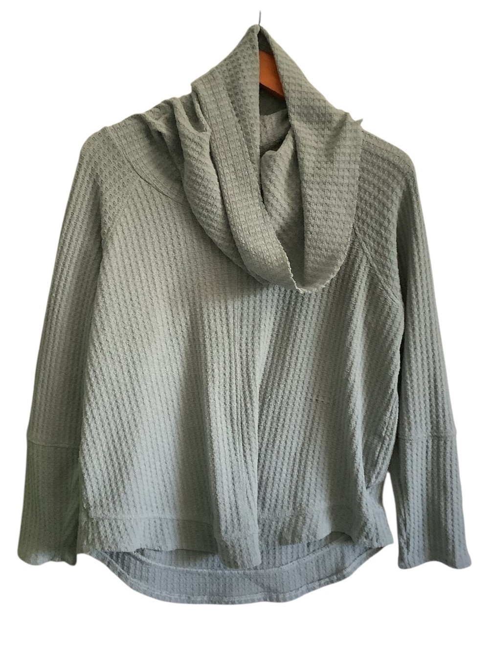 Large Cupio Shawl Neck Waffle Knit Pullover